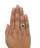 Vintage 1.13ct Sapphire and Diamond 14kt Floral Ring