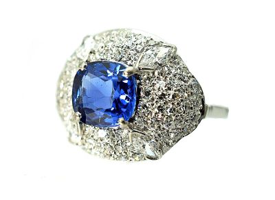 Vintage Sapphire and Diamond Ring