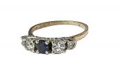 Vintage Sapphire and Diamond Ring