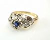 Vintage Sapphire and Diamond Ring in 14kt White Gold