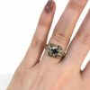 Vintage Sapphire and Diamond Ring in 14kt White Gold