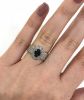 Vintage 1.10ct Sapphire and Diamond Platinum Ring