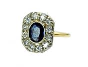 Vintage Sapphire and Diamond Ring