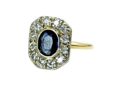 Vintage Sapphire and Diamond Ring