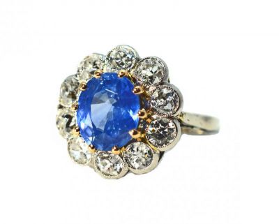 Vintage Sapphire and Diamond Ring