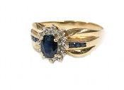 Vintage Sapphire and Diamond Ring