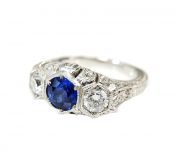 Vintage Sapphire and Diamond Ring