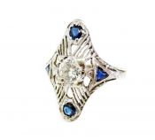 Vintage Sapphire and Diamond Ring