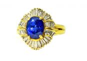 Vintage Sapphire and Diamond Ring