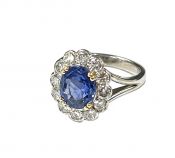 Vintage Sapphire and Diamond Ring