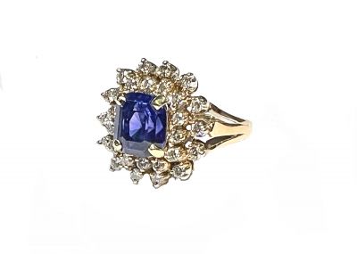 Vintage Sapphire and Diamond Ring