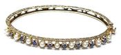Vintage Sapphire and Pearl Bracelet