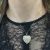 Vintage Seed Pearl Heart Pendant Brooch