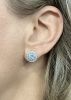 Vintage Style Aquamarine and Diamond Earrings