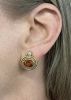 Vintage Style Citrine and Diamond Earrings