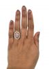 Cynthia Findlay Vintage Inspired .70ct Marquise Diamond and Pink Sapphire 18kt Ring