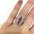 Vintage Style Pink Tourmaline and Diamond Ring