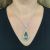Vintage Style Prasioite and Diamond Necklace