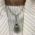 Vintage Style Prasioite and Diamond Necklace