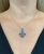Vintage Style Sapphire and Diamond Pendant with Chain