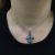 Vintage Style Sapphire and Diamond Pendant with Chain