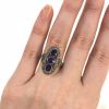 Vintage Inspired 1.75ct Sapphire and Diamond 18kt Ring