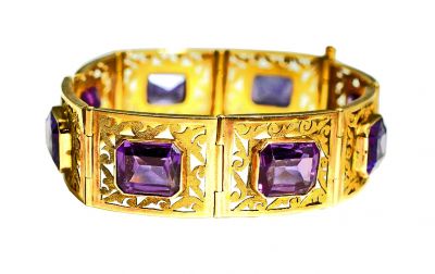 Vintage Synthetic Corundum Bracelet