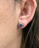 Vintage Tanzanite and Diamond Earrings