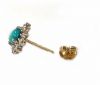 Vintage Turquoise and Diamond Earrings