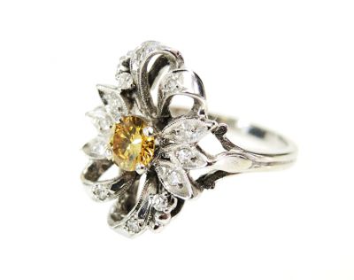 Vintage Yellow Diamond Ring