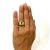 Vintage Yellow Marquise Diamond  and CZ Ring