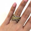 Vintage Yellow Sapphire and Diamond Ring