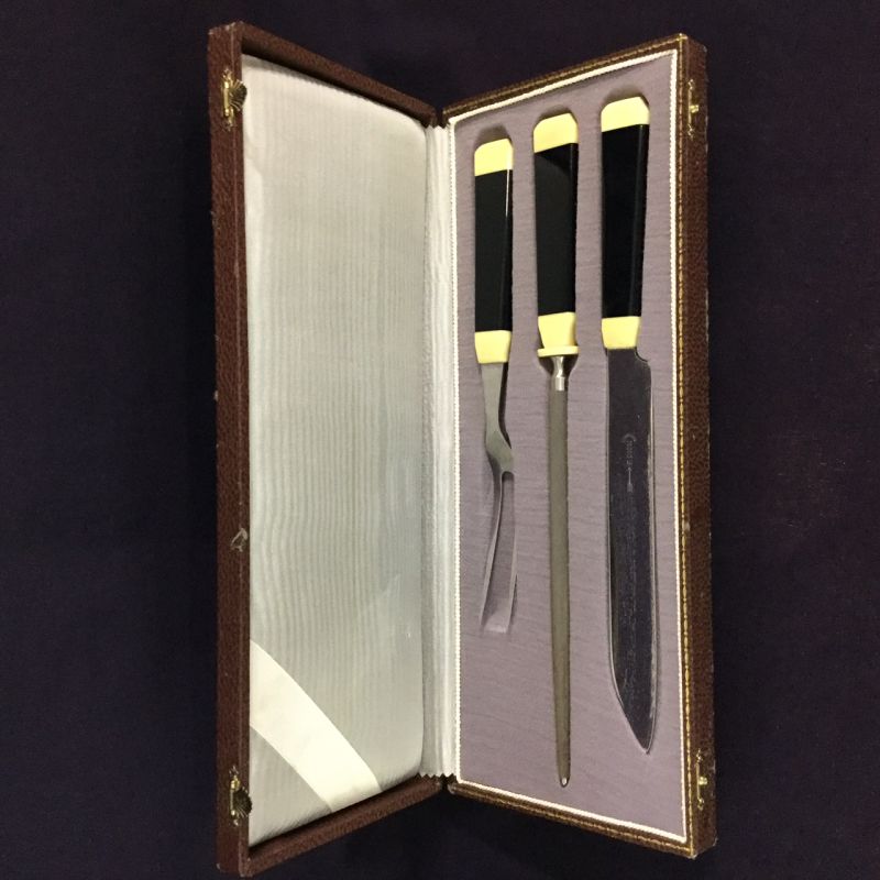 Vintage 3 Piece Boxed Carving Set