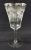 Vintage Acid Etched Crystal Wine Glasses With Platinum Rims