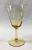 Vintage Amber Crystal Wine Glasses with Etched Floral Pattern