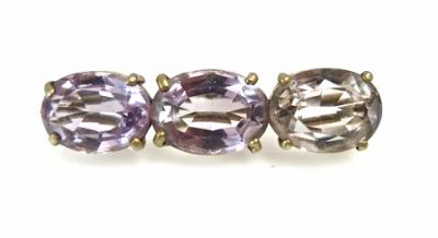 Vintage Amethyst Bar Brooch