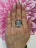 Vintage 28.5ct Aquamarine Solitaire Ring in Silver