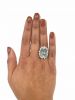 Vintage Aquamarine and Diamond Ring