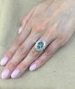Vintage 3.18ct Aquamarine and Diamond Engagement Ring in 14k White Gold