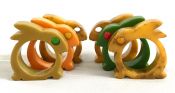 Vintage Bakelite Bunny Napkin Rings