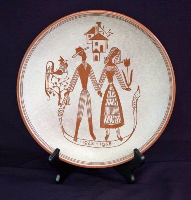 Vintage Bespoke Harlander Earthenware Charger