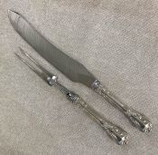 Vintage Birks Chantilly Sterling Silver 2 Piece Carving Set