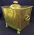 Vintage Brass Coal Scuttle With Original Tin Liner