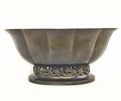 Vintage Bronze Oval Centrepiece Bowl