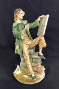 Vintage Capodimonte Porcelain Sculpture of an Artist