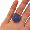 Vintage Chalcedony and Diamond Ring
