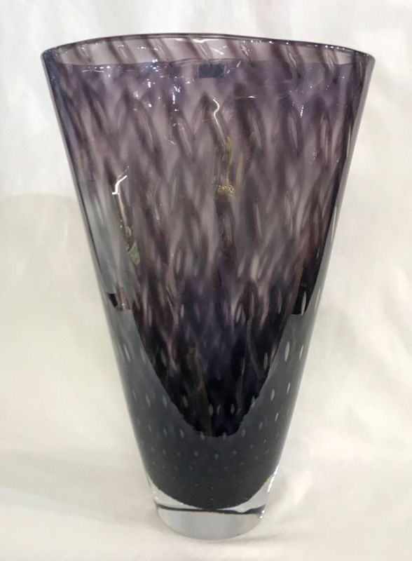 Vintage Dartington Crystal Hand Blown Art Glass Vase