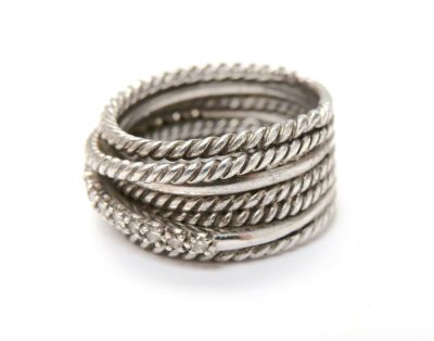 David Yurman Vintage Diamond Crossover Ring