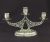 Vintage Dutch 833 Fine Silver 3 Light Candelabras