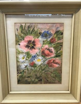 Vintage Floral Still Life, Signed H. Voaden